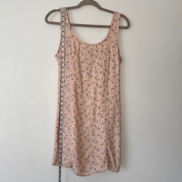 American Eagle Ditsy Floral Mini Dress Farm Cottage Prairie Pink Lined Sz M - Picture 2 of 12